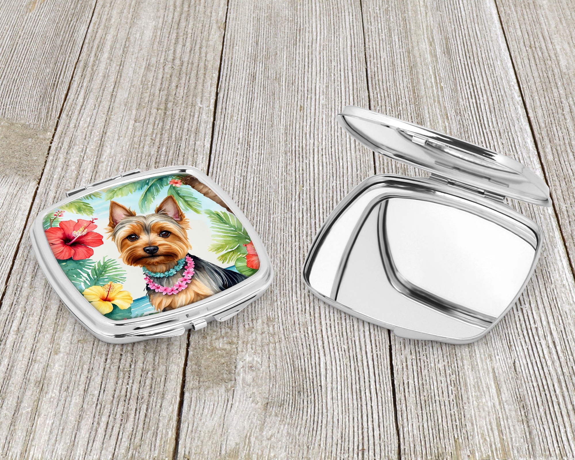 Silky Terrier Luau Compact Mirror