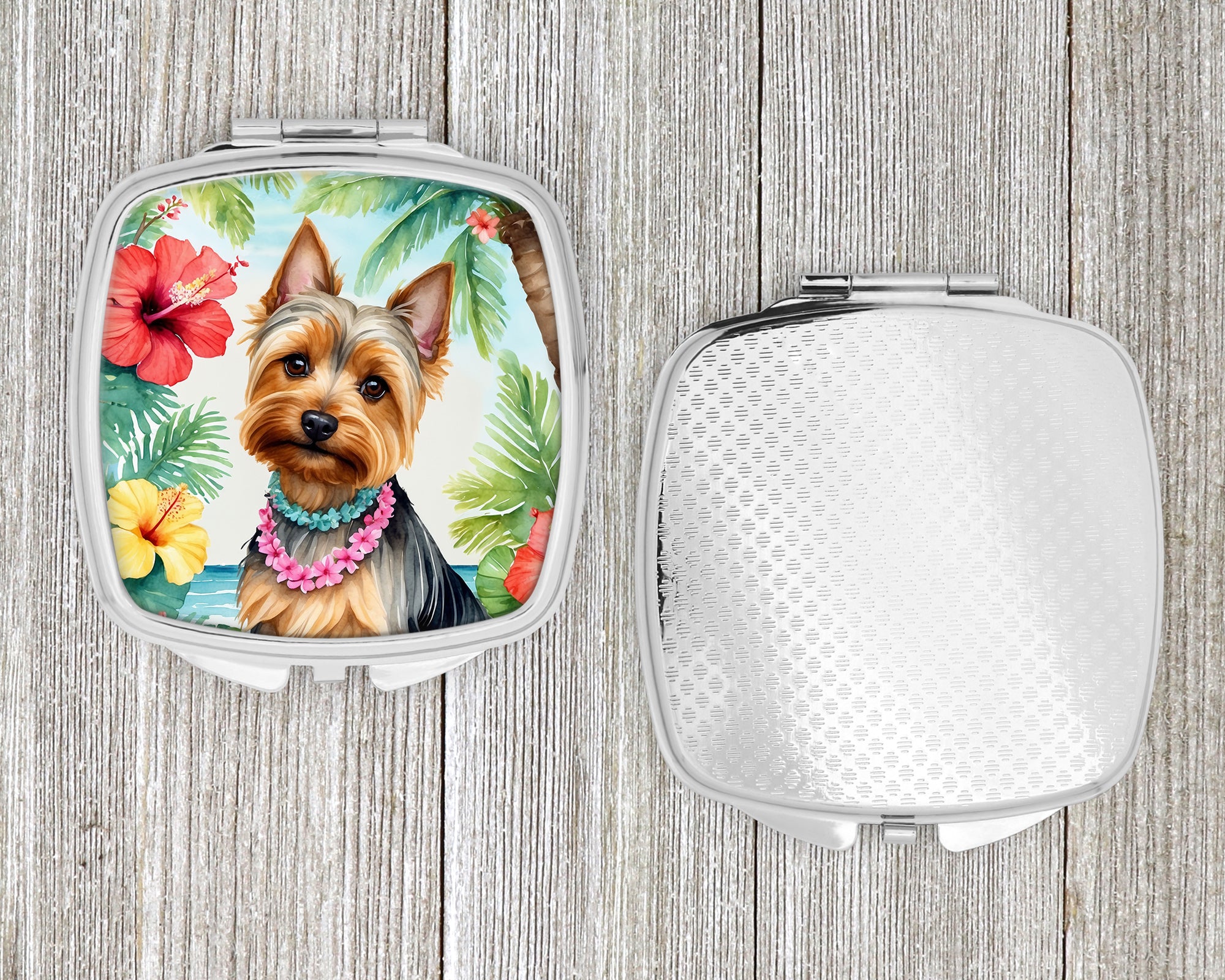 Silky Terrier Luau Compact Mirror