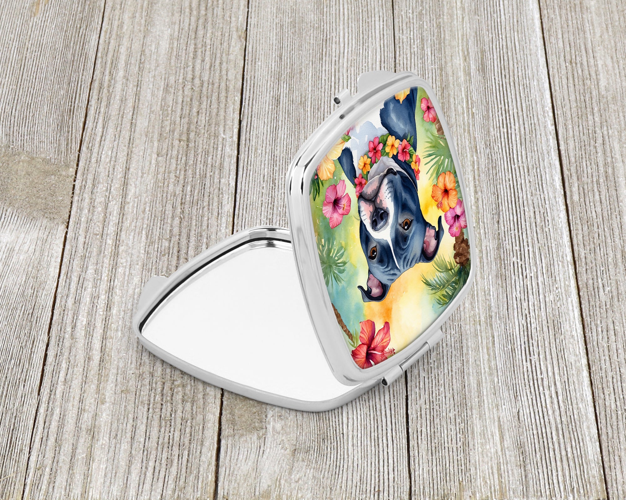 Buy this Staffordshire Bull Terrier Luau Compact Mirror