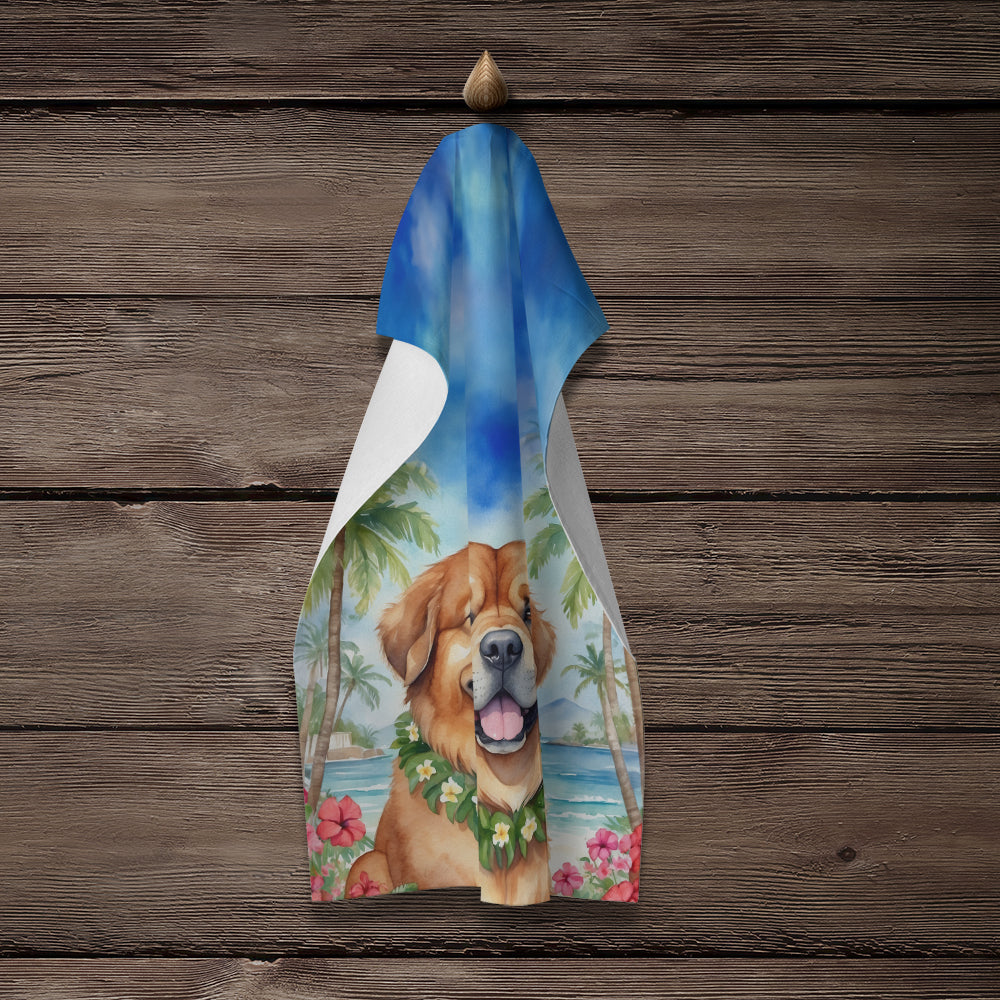 Tibetan Mastiff Luau Kitchen Towel