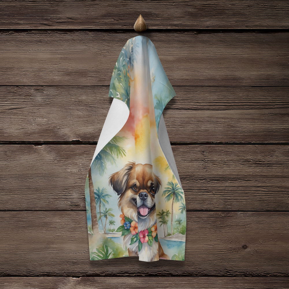 Tibetan Spaniel Luau Kitchen Towel