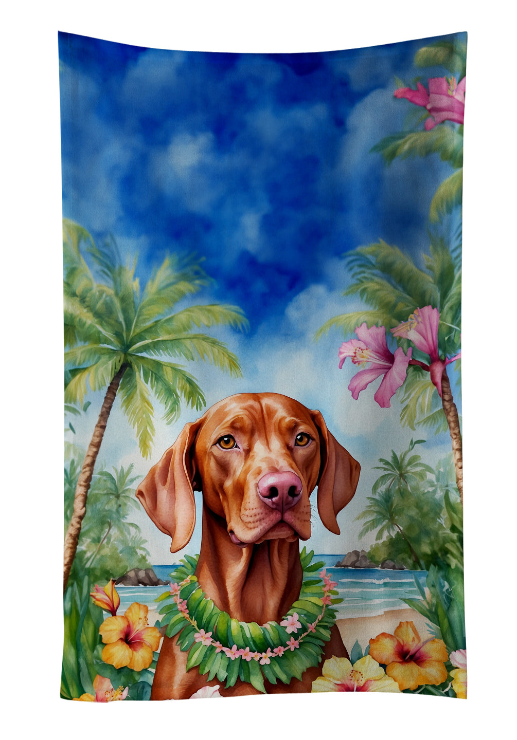 Buy this Vizsla Luau Kitchen Towel