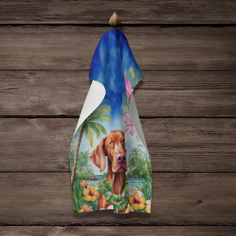 Vizsla Luau Kitchen Towel