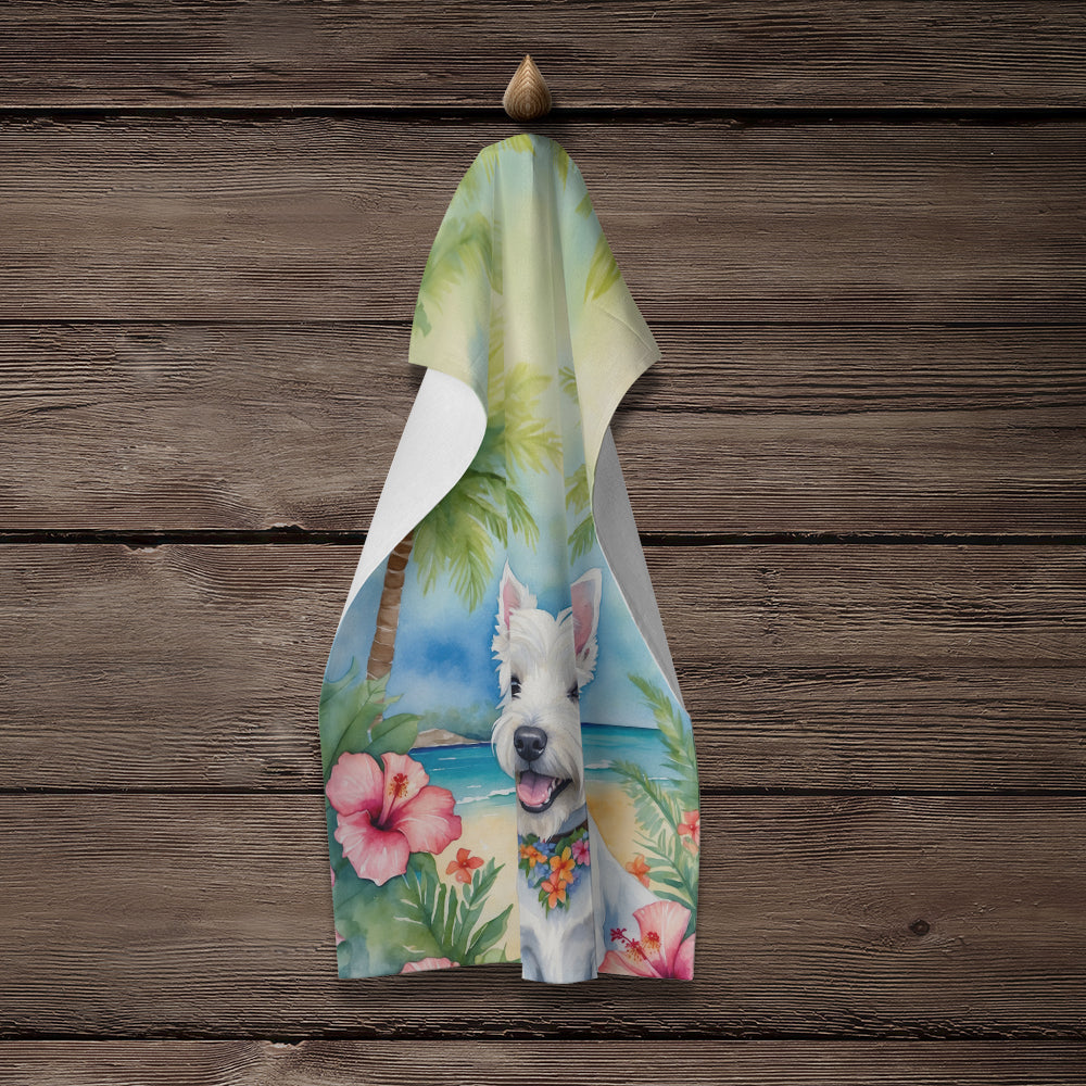 Westie Luau Kitchen Towel