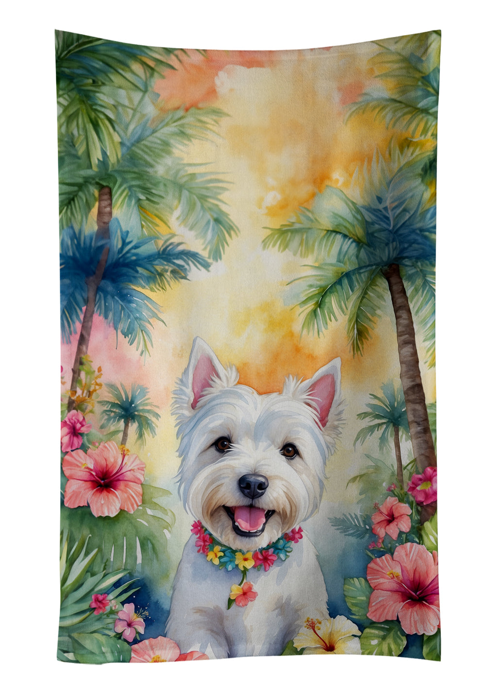 Buy this Westie Luau Kitchen Towel