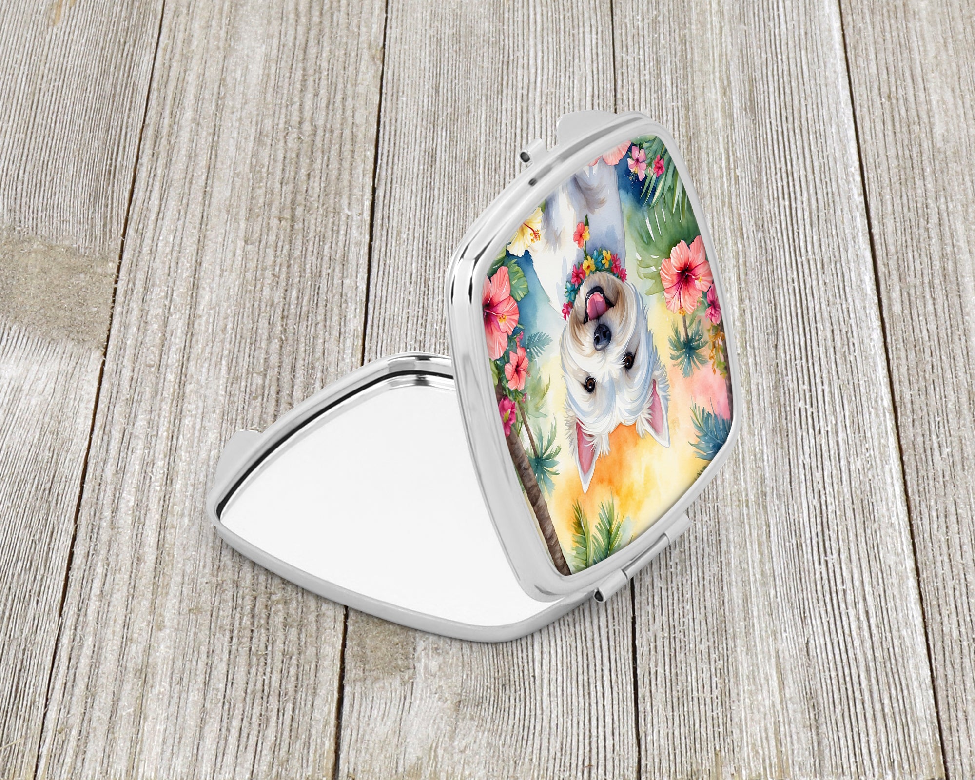 Westie Luau Compact Mirror