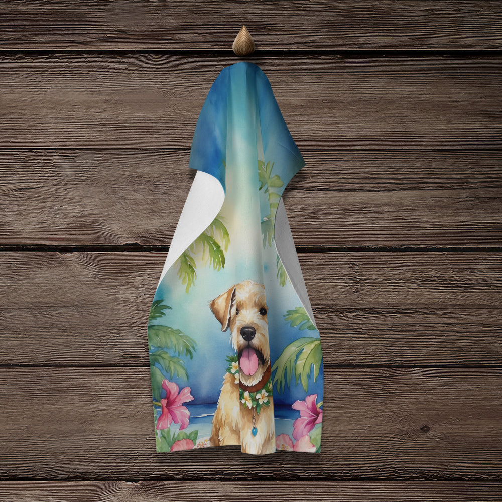 Wheaten Terrier Luau Kitchen Towel