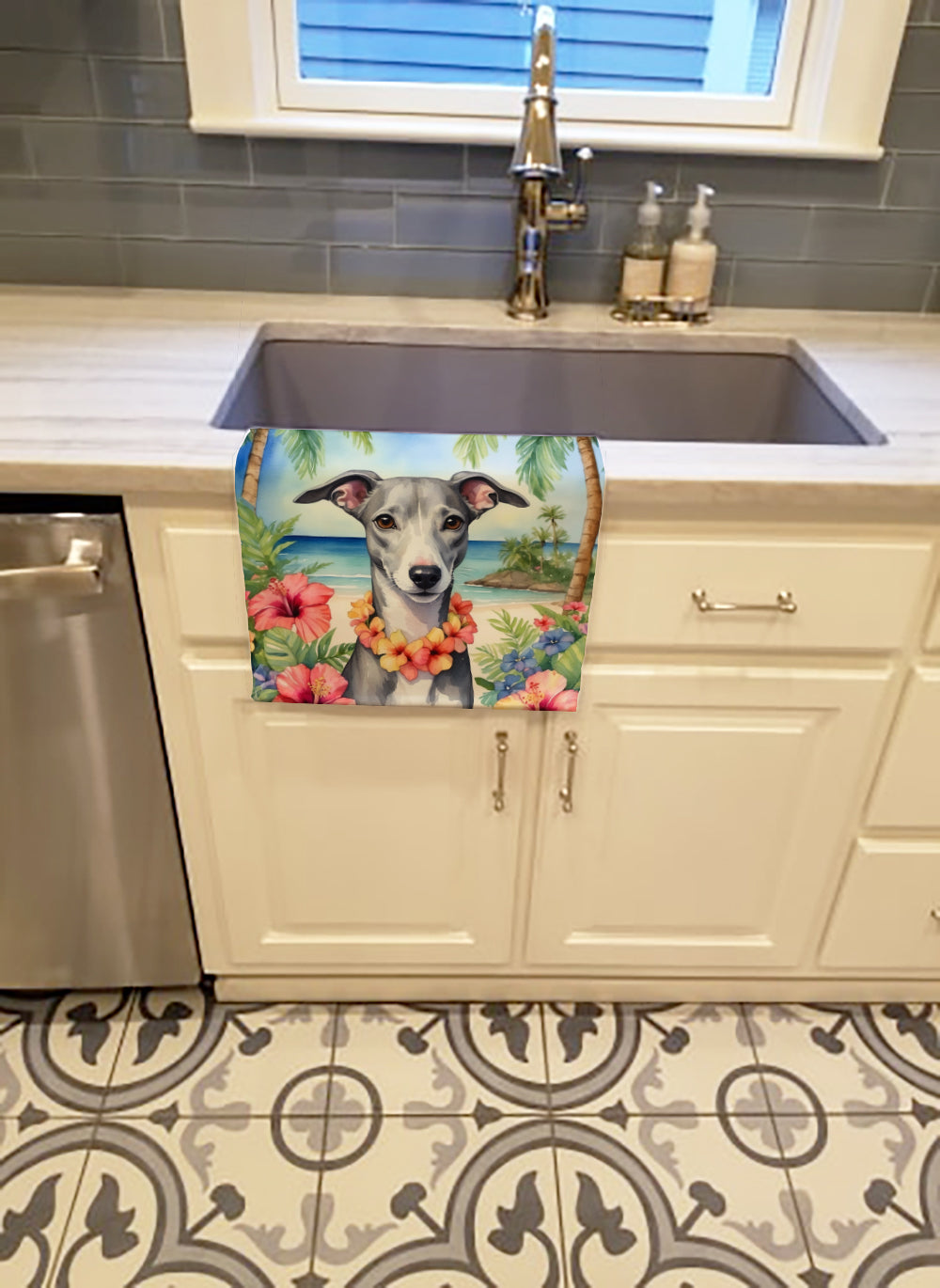 Whippet Luau Kitchen Towel