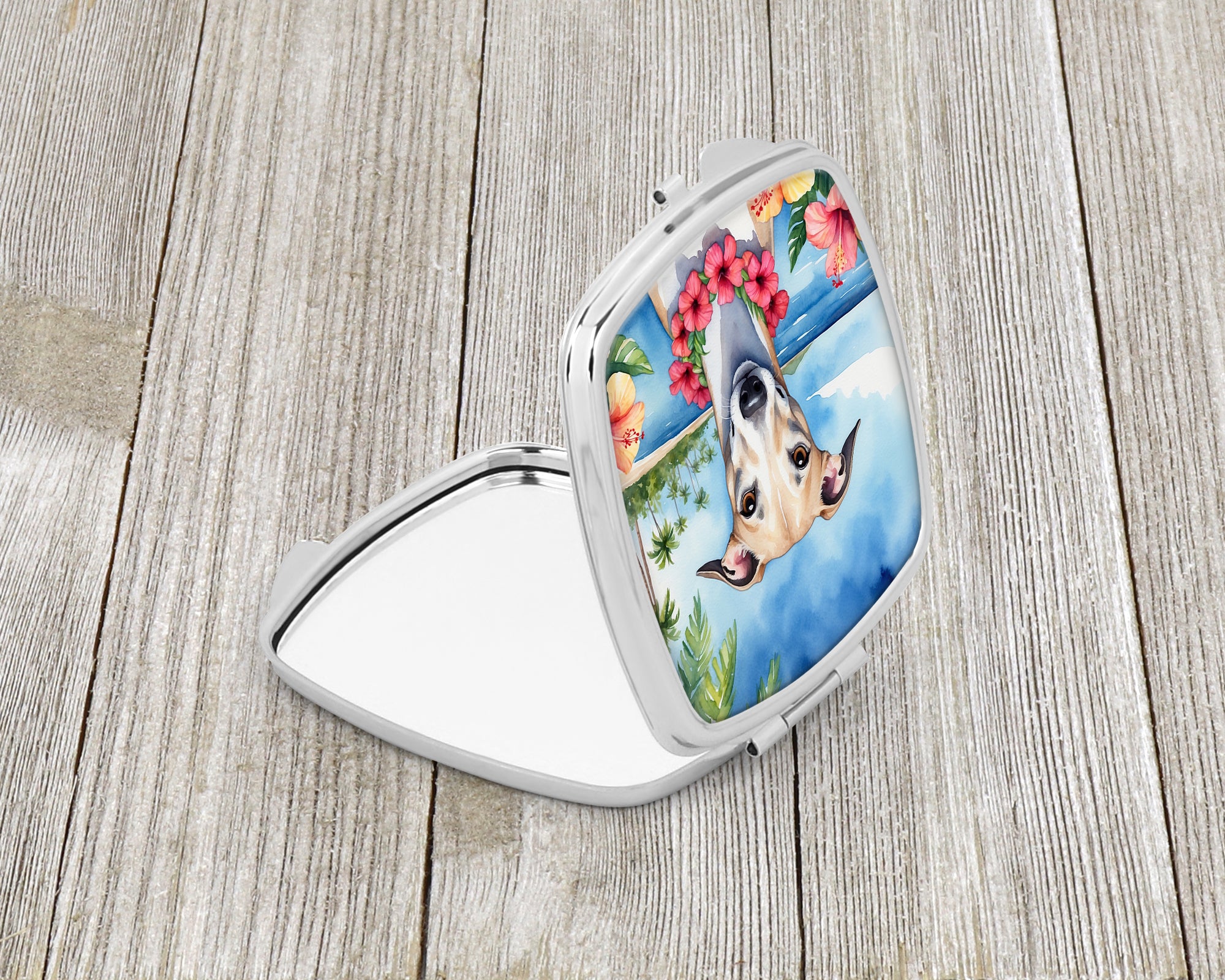 Buy this Whippet Luau Compact Mirror