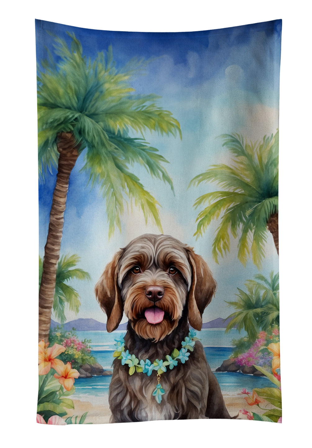 Buy this Wirehaired Pointing Griffon Luau Kitchen Towel