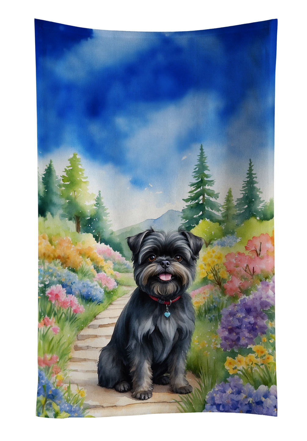 Buy this Affenpinscher Spring Garden Kitchen Towel