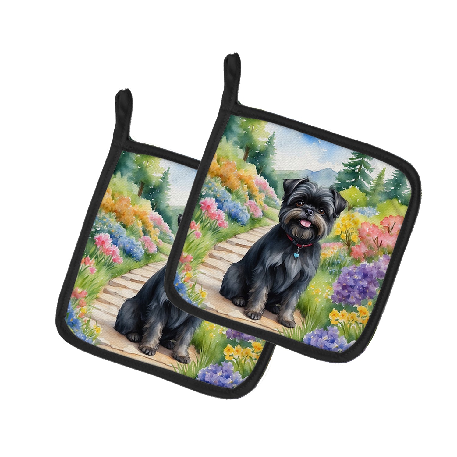 Buy this Affenpinscher Spring Garden Pair of Pot Holders