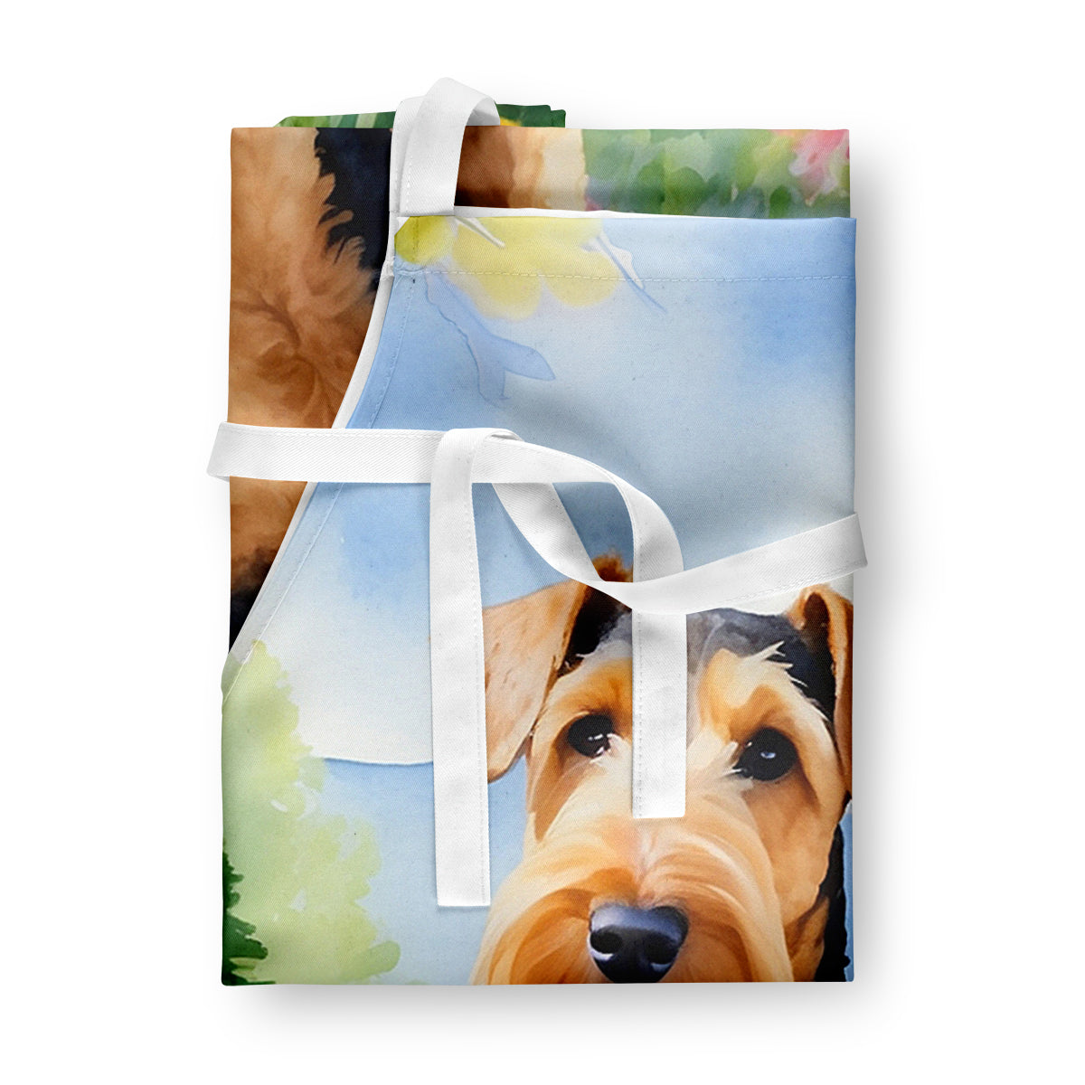 Airedale Terrier Spring Garden Apron