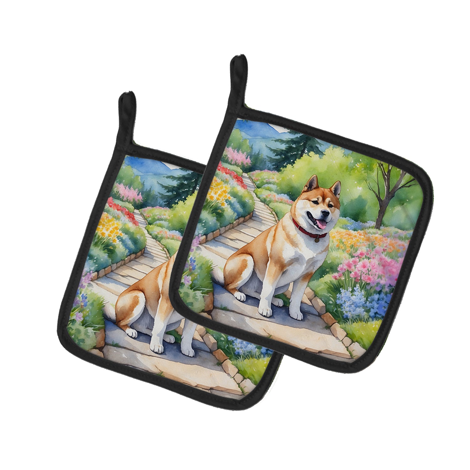 Buy this Akita Spring Garden Pair of Pot Holders