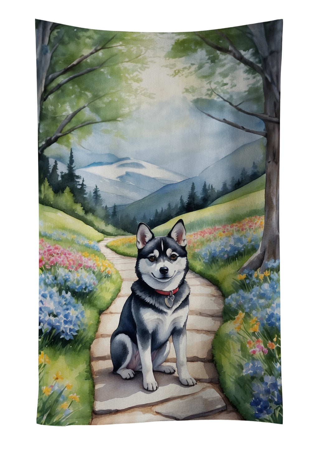 Buy this Alaskan Klee Kai Spring Garden Kitchen Towel