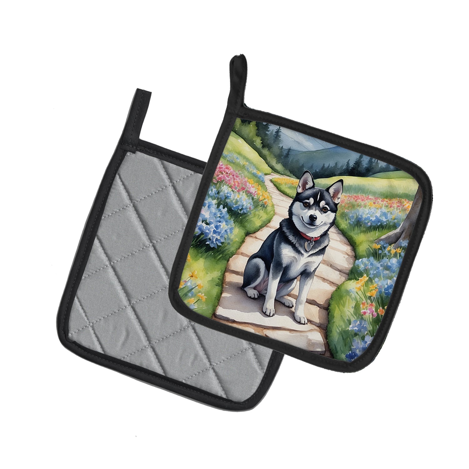 Buy this Alaskan Klee Kai Spring Garden Pair of Pot Holders