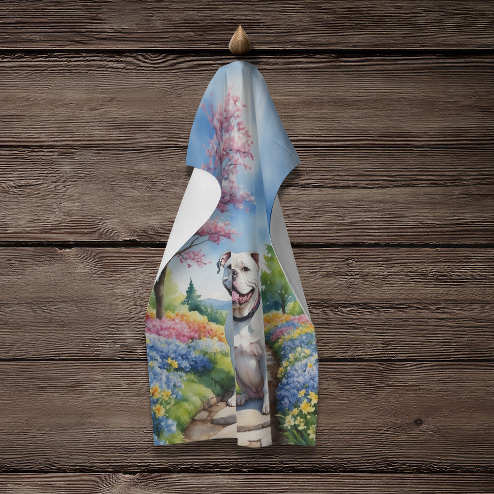 American Bulldog Spring Garden Kitchen Towel