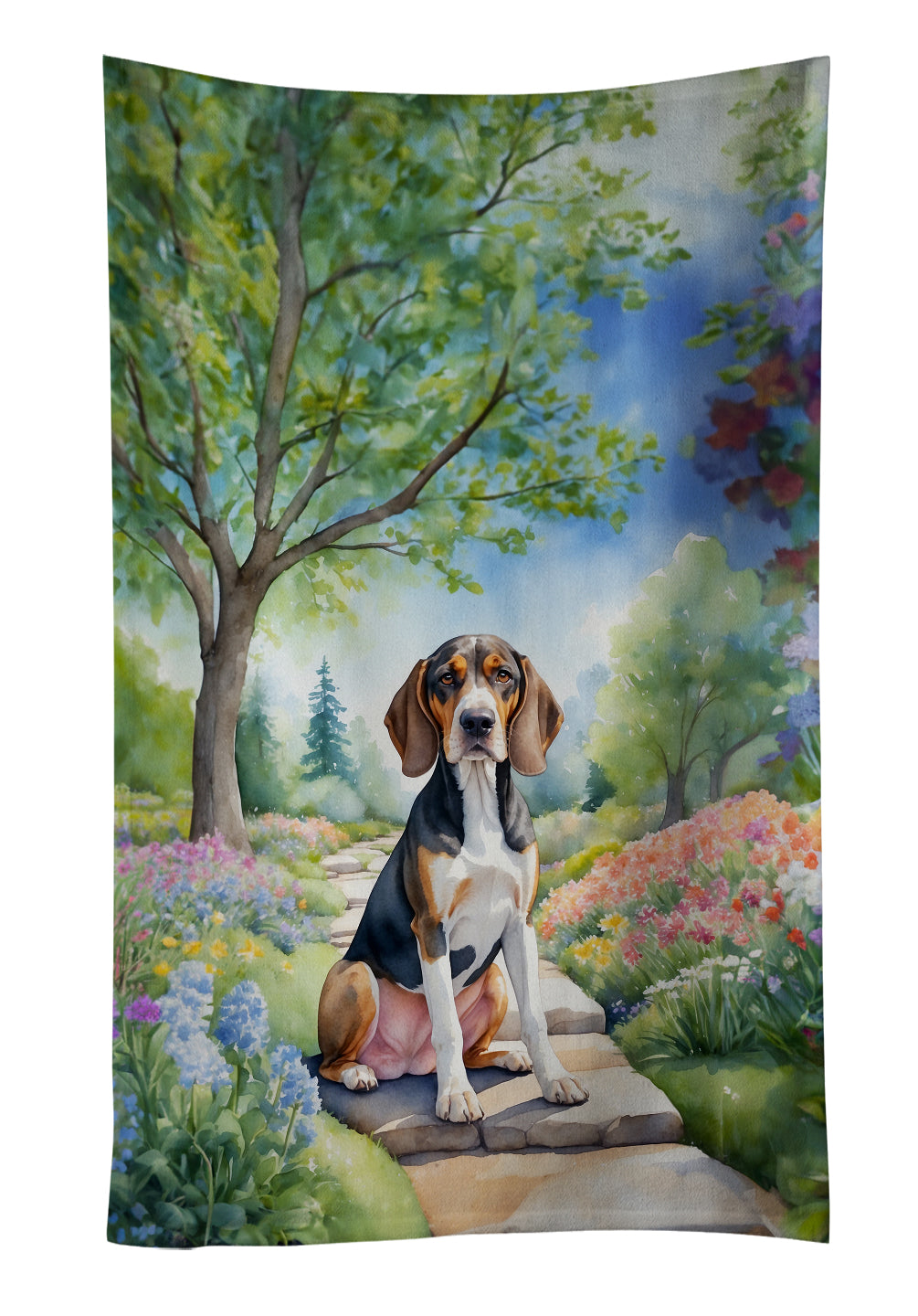 Buy this American English Coonhound Spring Garden Kitchen Towel