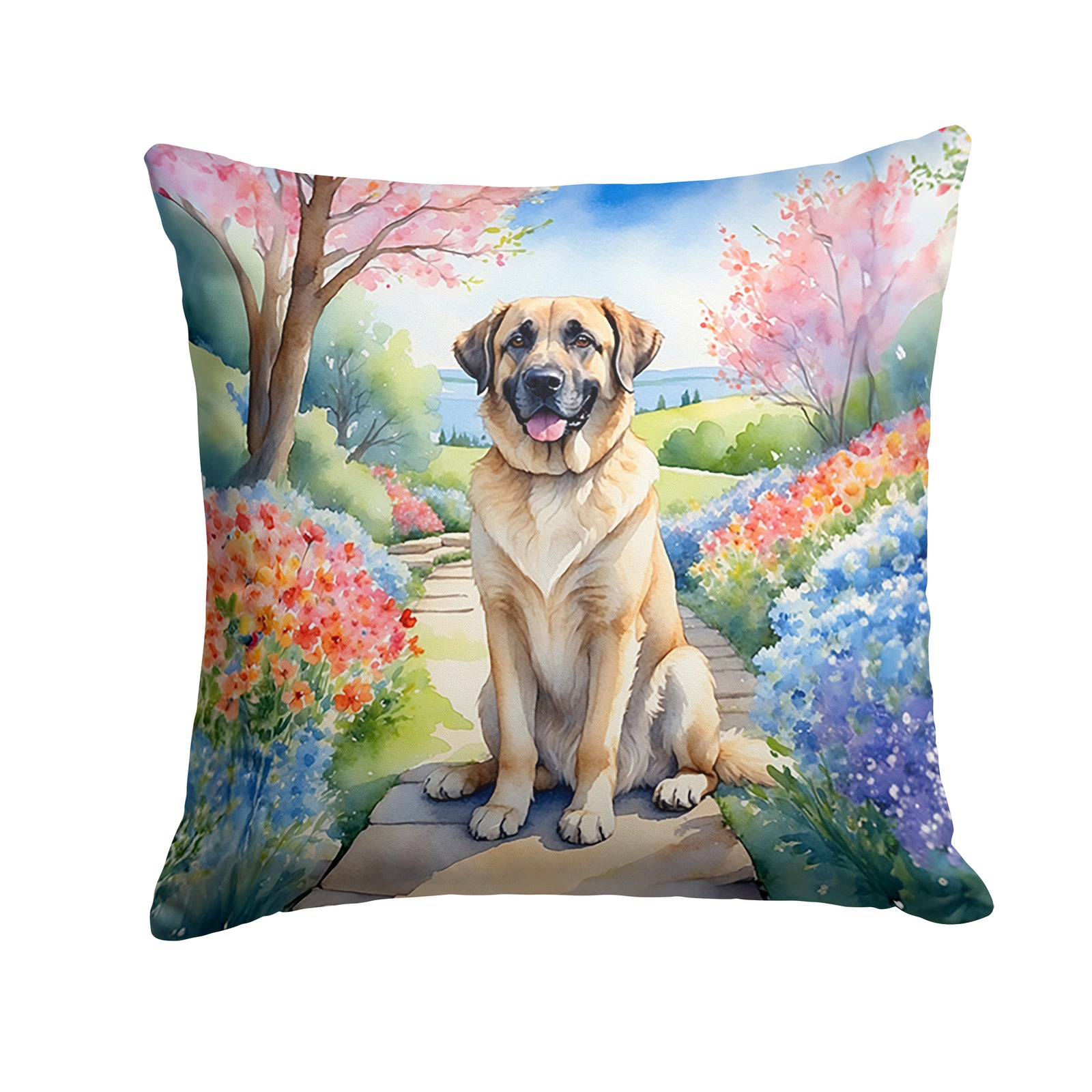 Buy this Anatolian Shepherd Spring Garden Throw Pillow