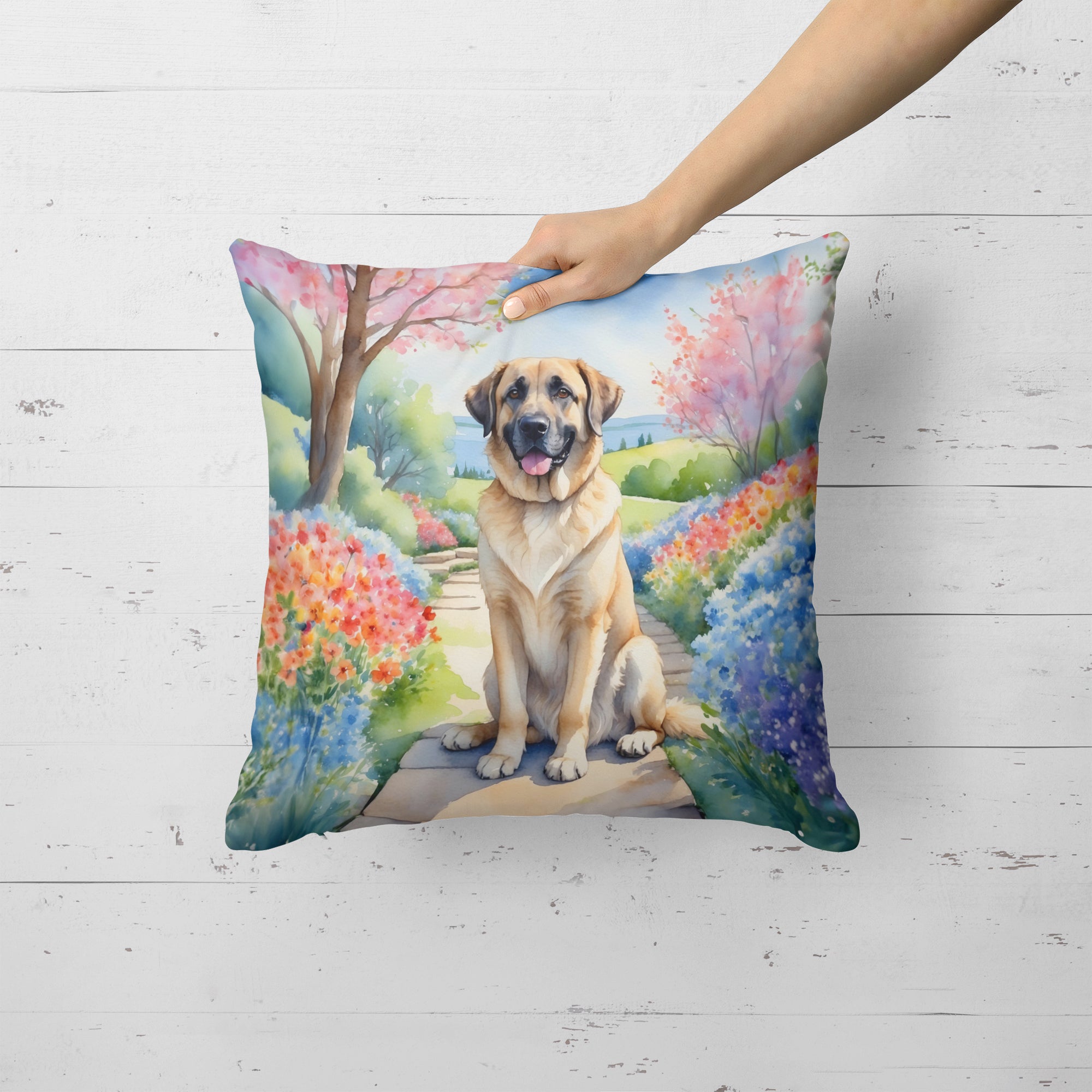 Buy this Anatolian Shepherd Spring Garden Throw Pillow