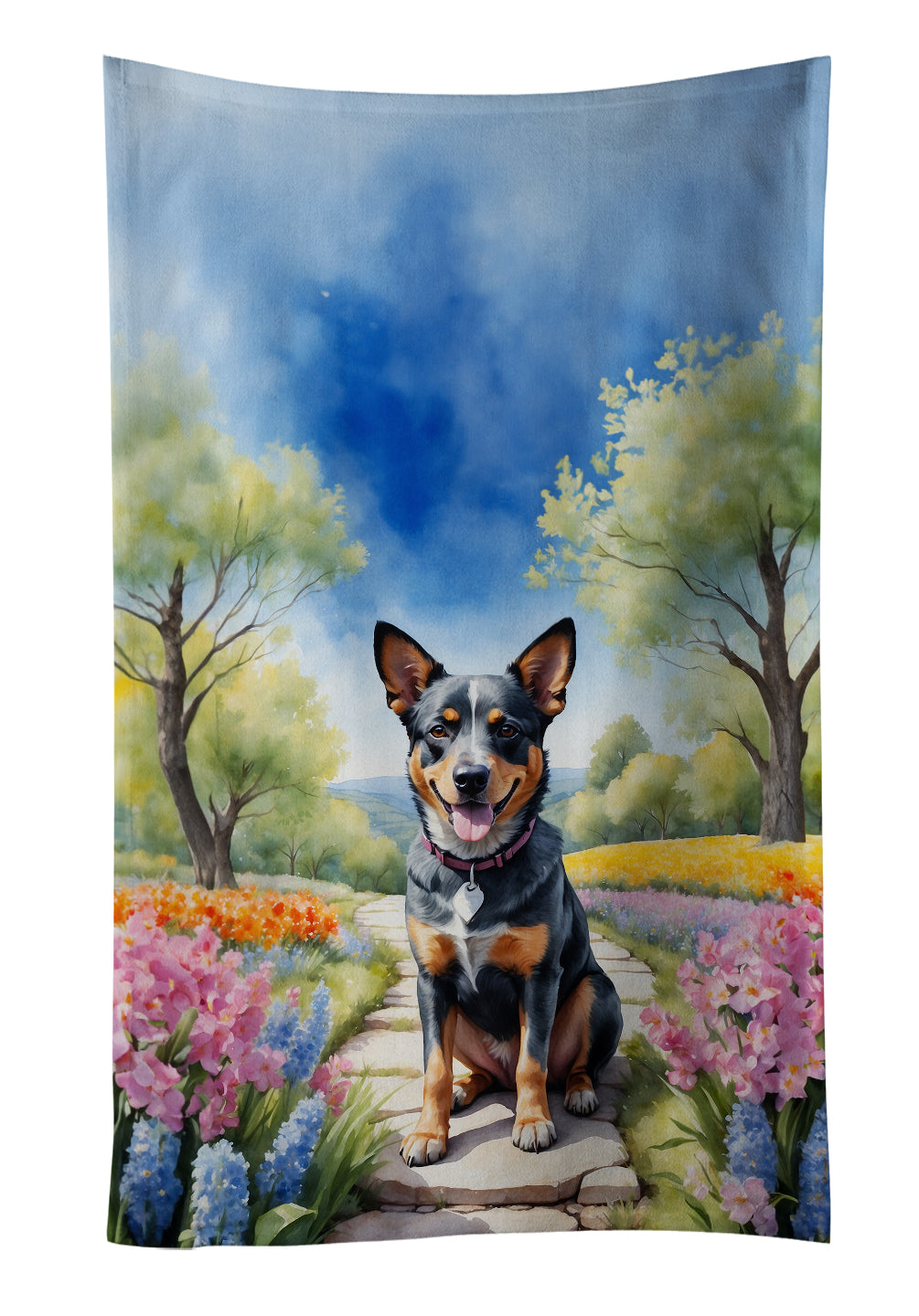 Buy this Australian Cattle Dog Spring Garden Kitchen Towel