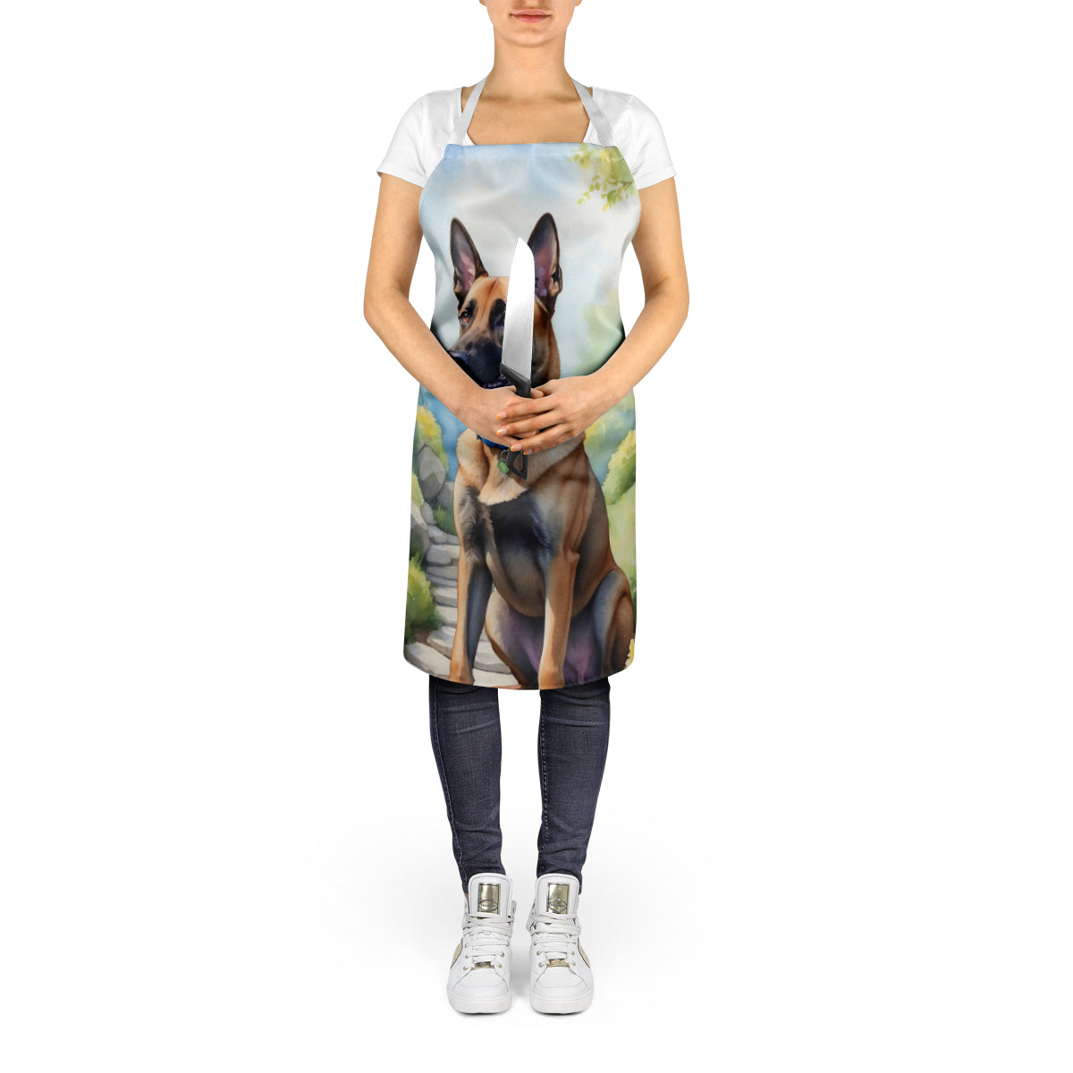 Belgian Malinois Spring Garden Apron