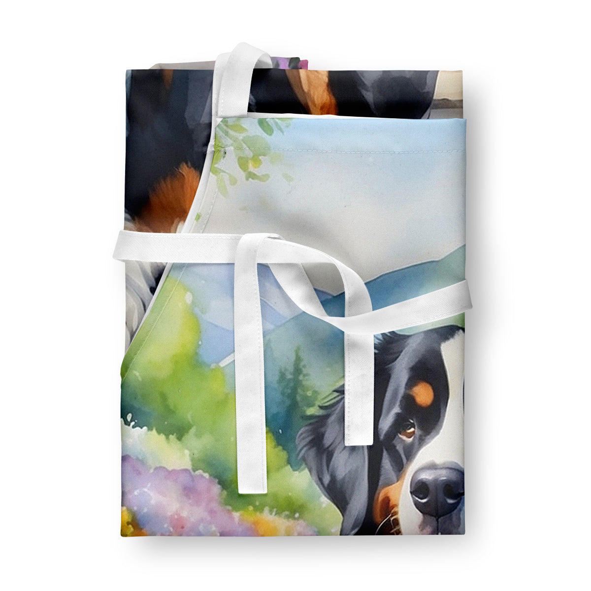 Bernese Mountain Dog Spring Path Apron