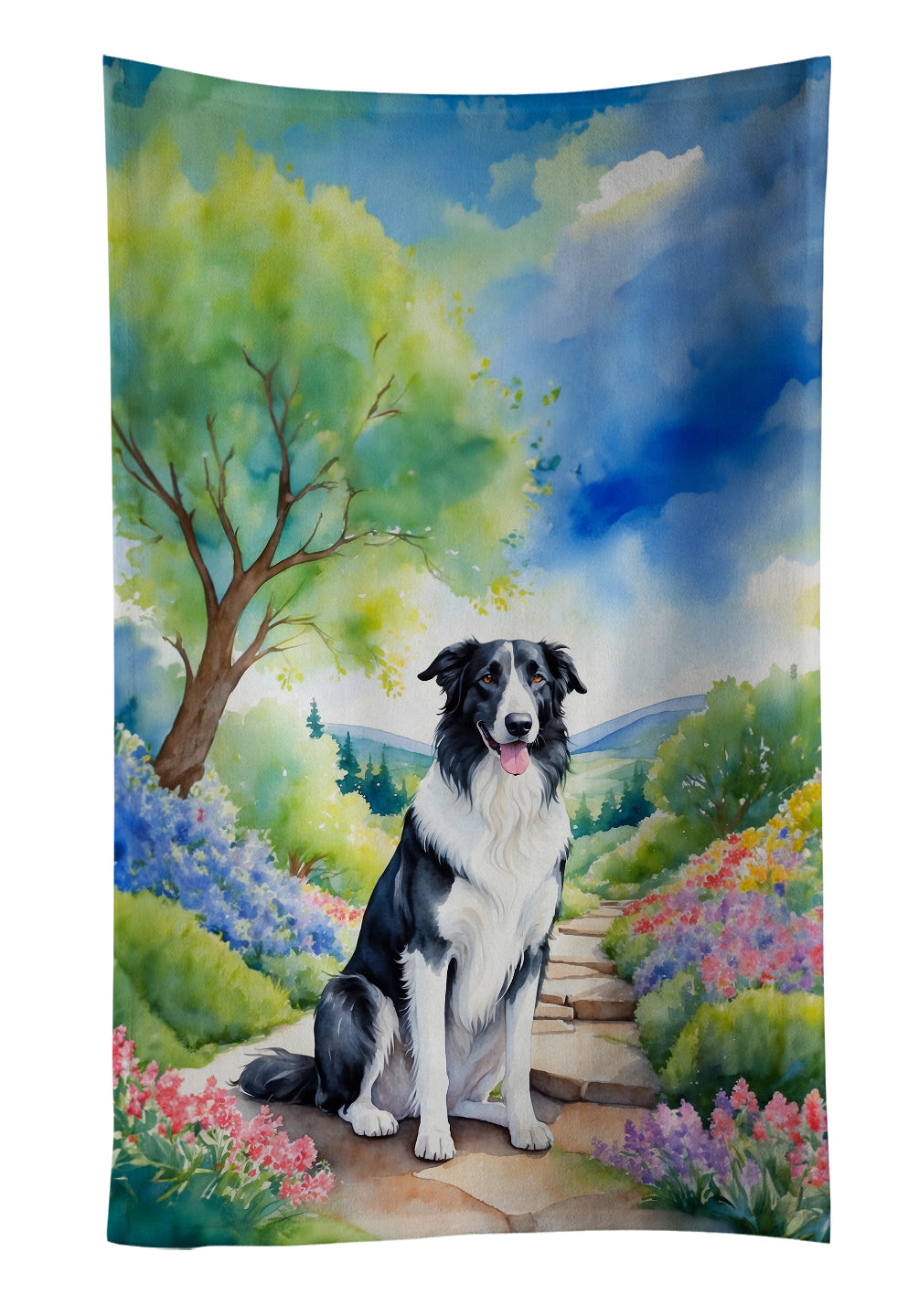 Buy this Borzoi Spring Path Kitchen Towel