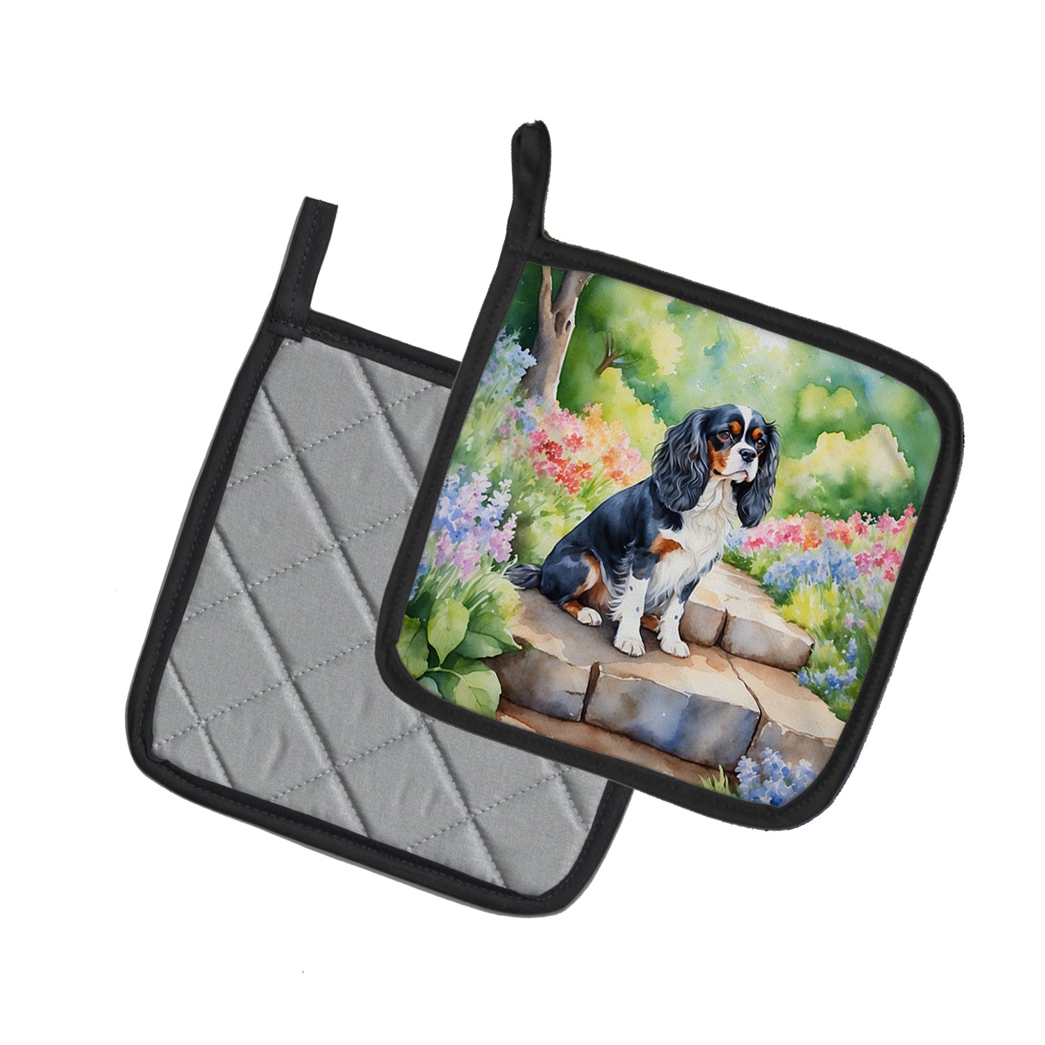 Buy this Cavalier Spaniel Spring Path Pair of Pot Holders