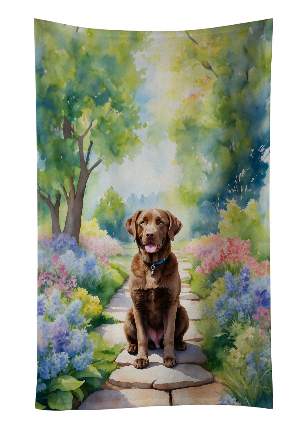 Buy this Chesapeake Bay Retriever Spring Path Kitchen Towel