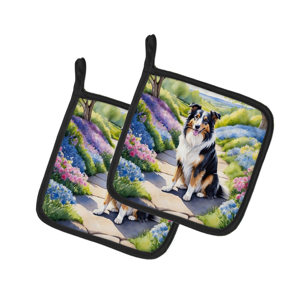 Buy this Collie Spring Path Pair of Pot Holders