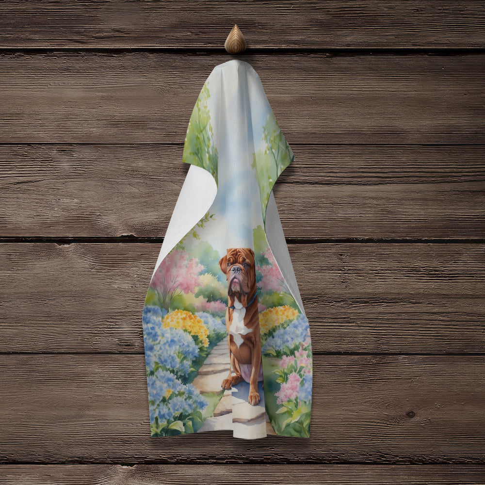 Dogue de Bordeaux Spring Path Kitchen Towel