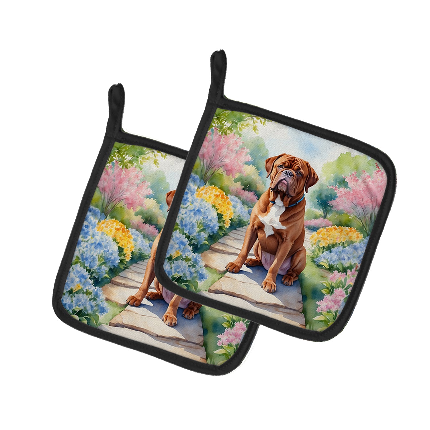 Buy this Dogue de Bordeaux Spring Path Pair of Pot Holders