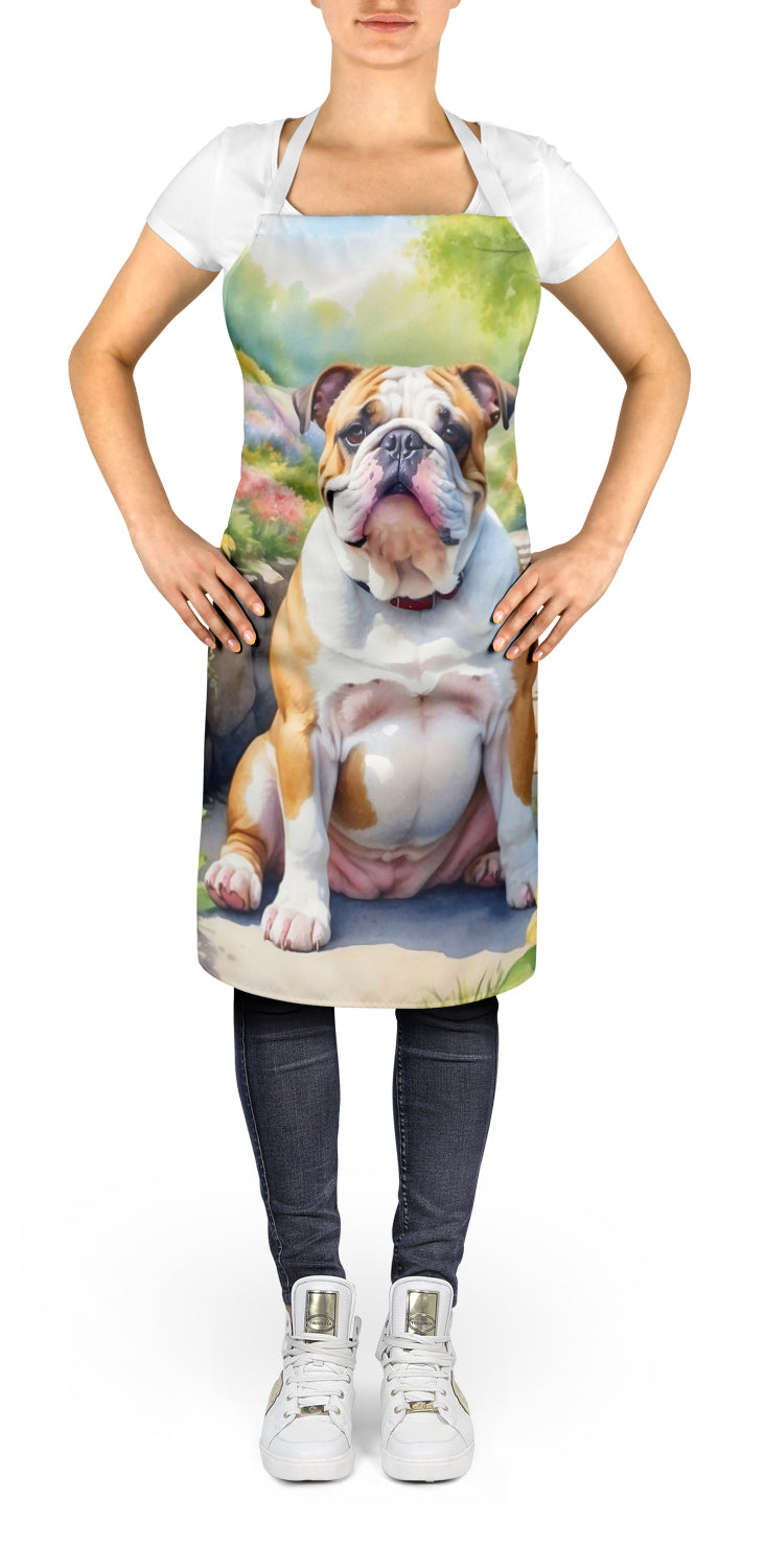 English Bulldog Spring Path Apron