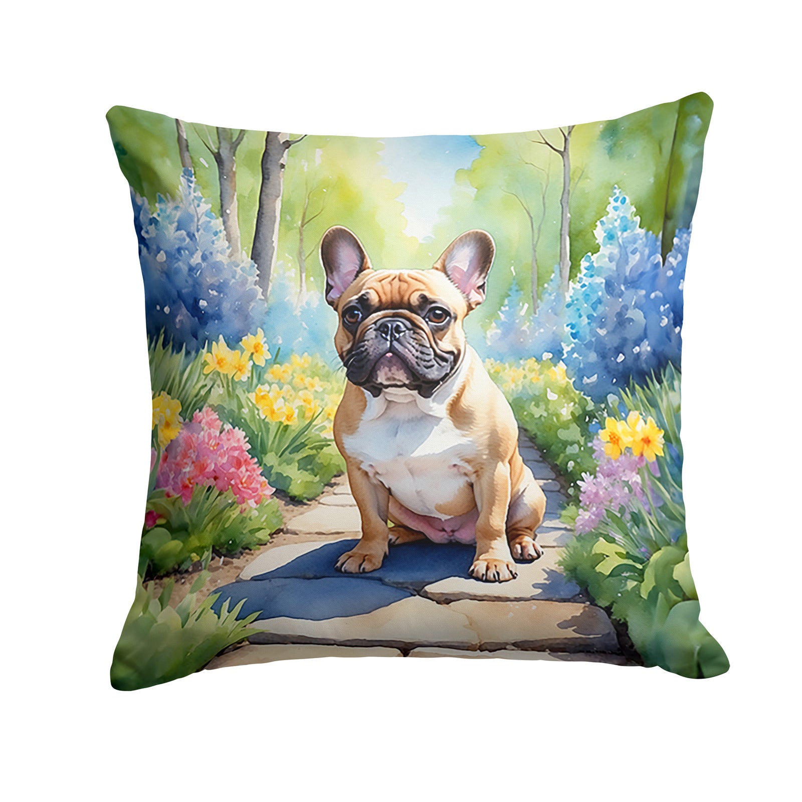 Buy this French Bulldog Spring Path Throw Pillow