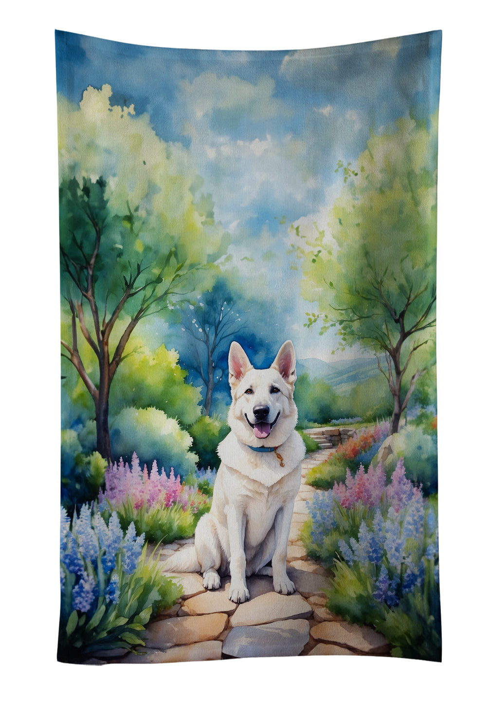 Buy this German Shepherd Spring Path Kitchen Towel