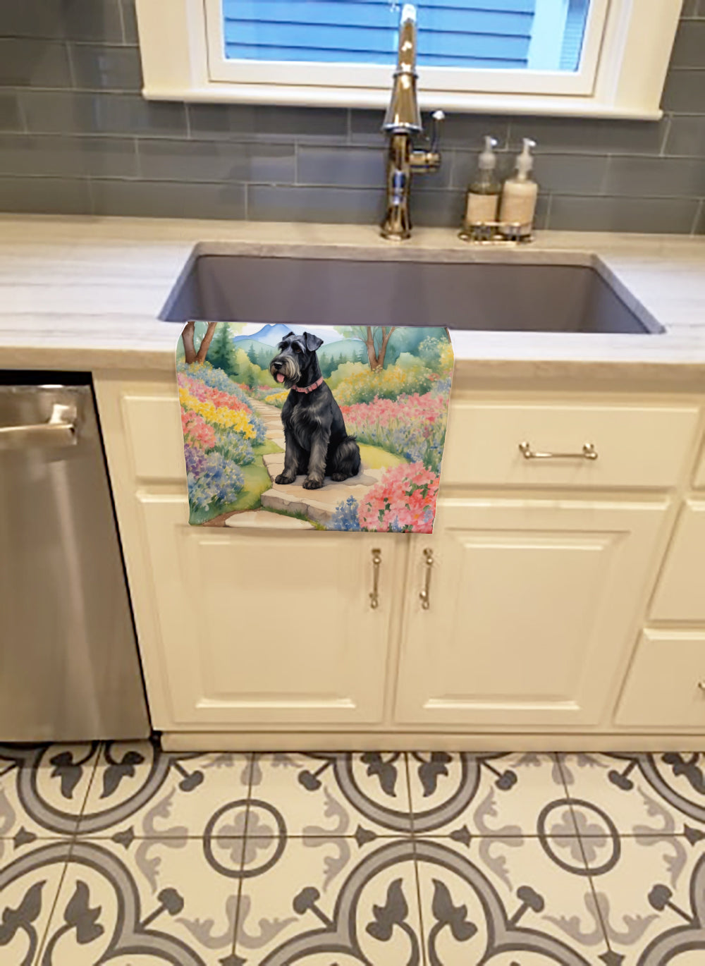 Buy this Giant Schnauzer Spring Path Kitchen Towel