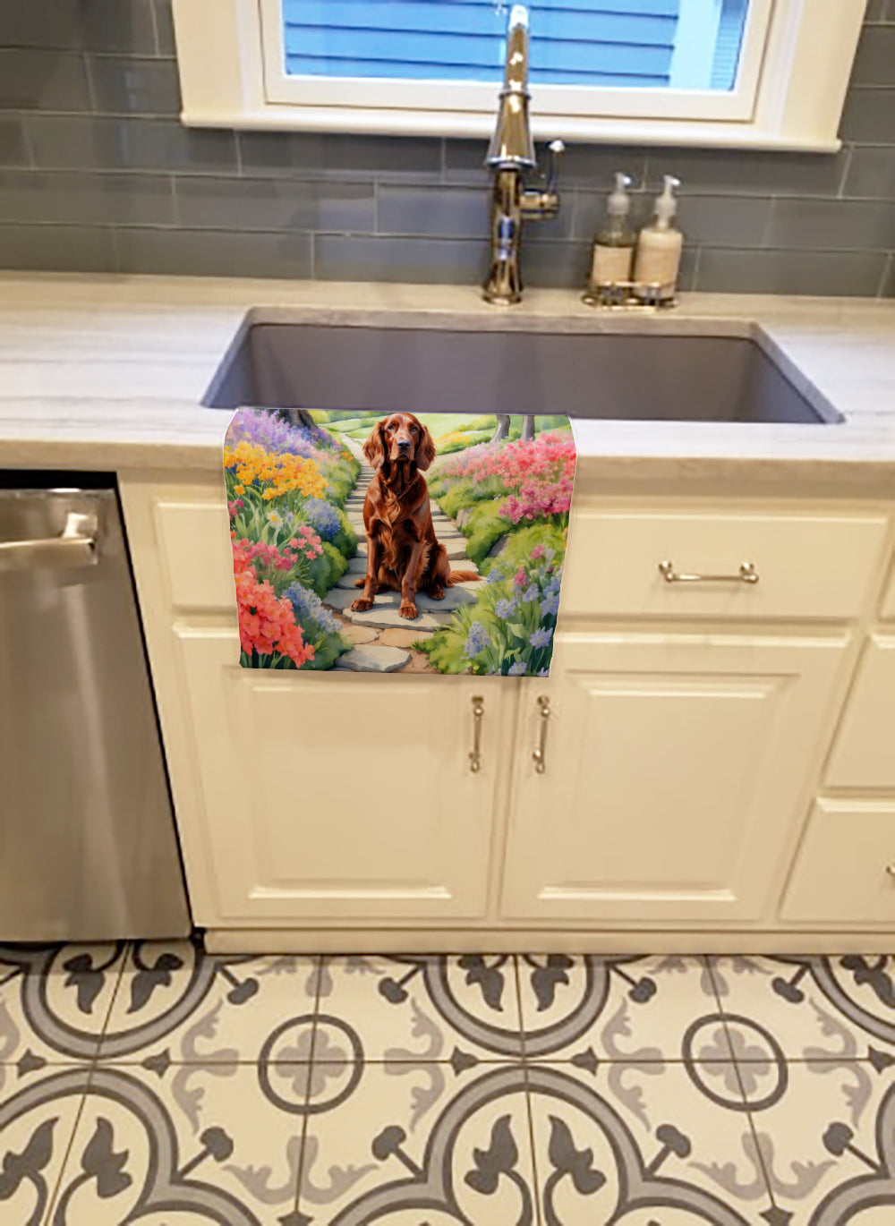 Irish Setter Spring Path Kitchen Towel