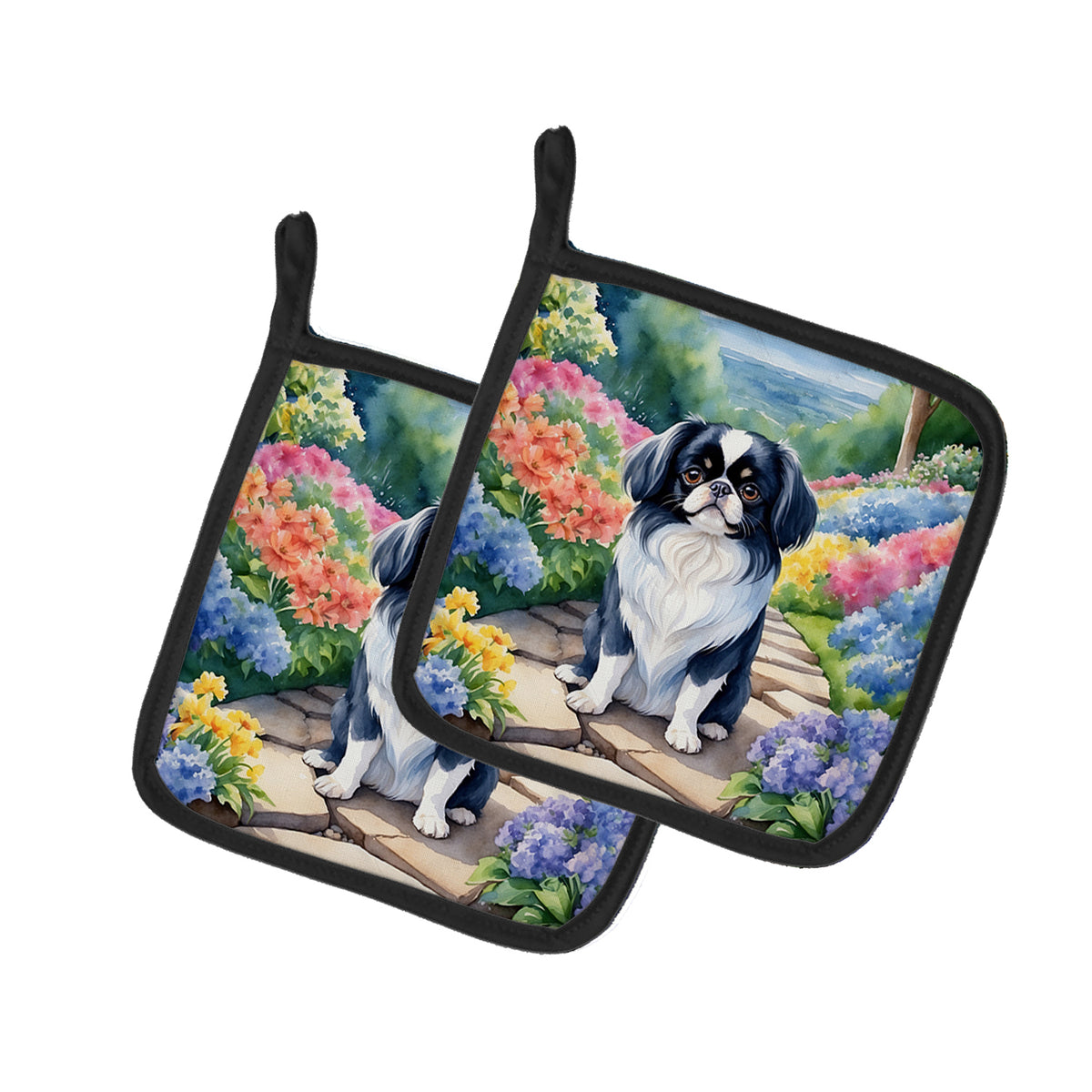 Buy this Japanese Chin Spring Path Pair of Pot Holders