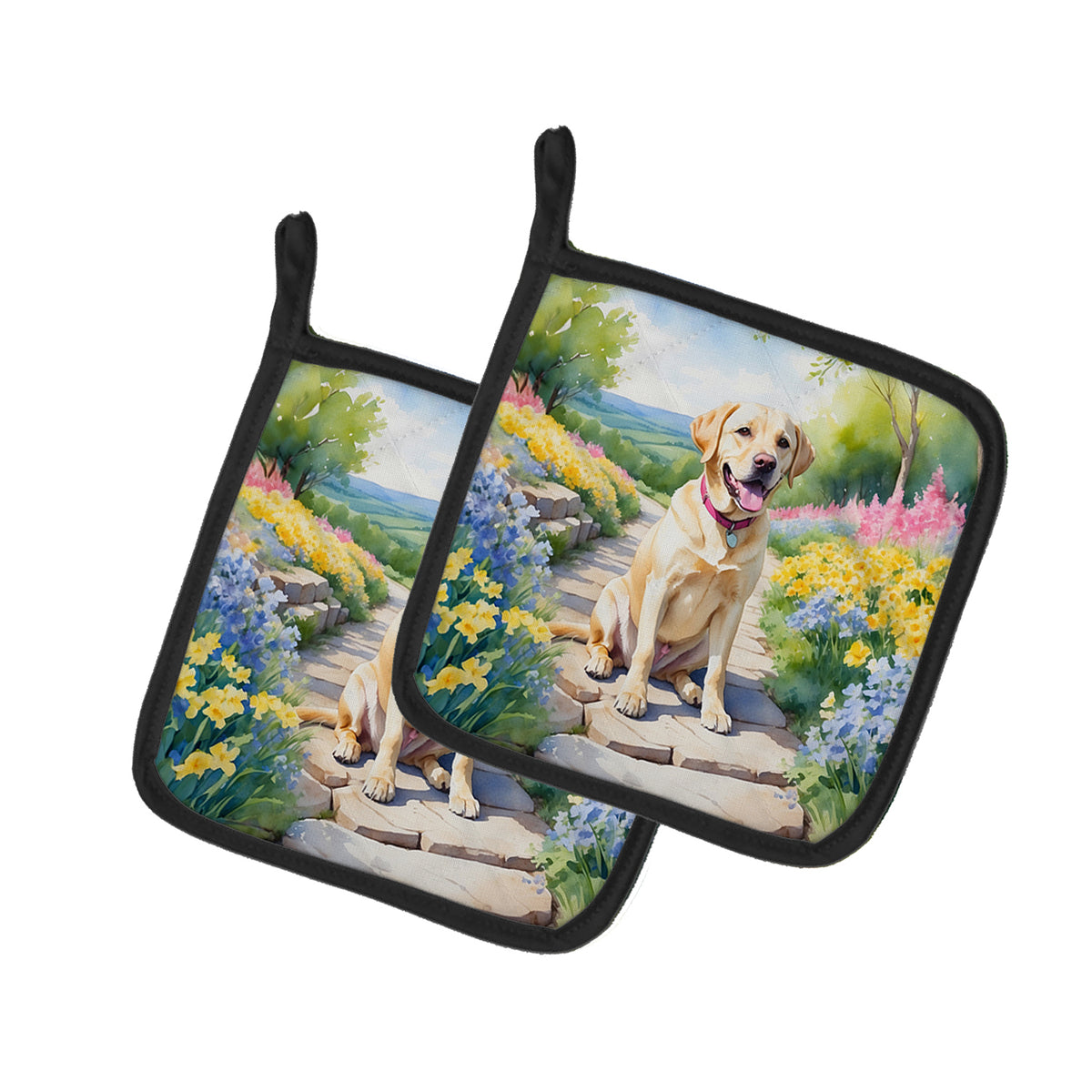 Buy this Labrador Retriever Spring Path Pair of Pot Holders