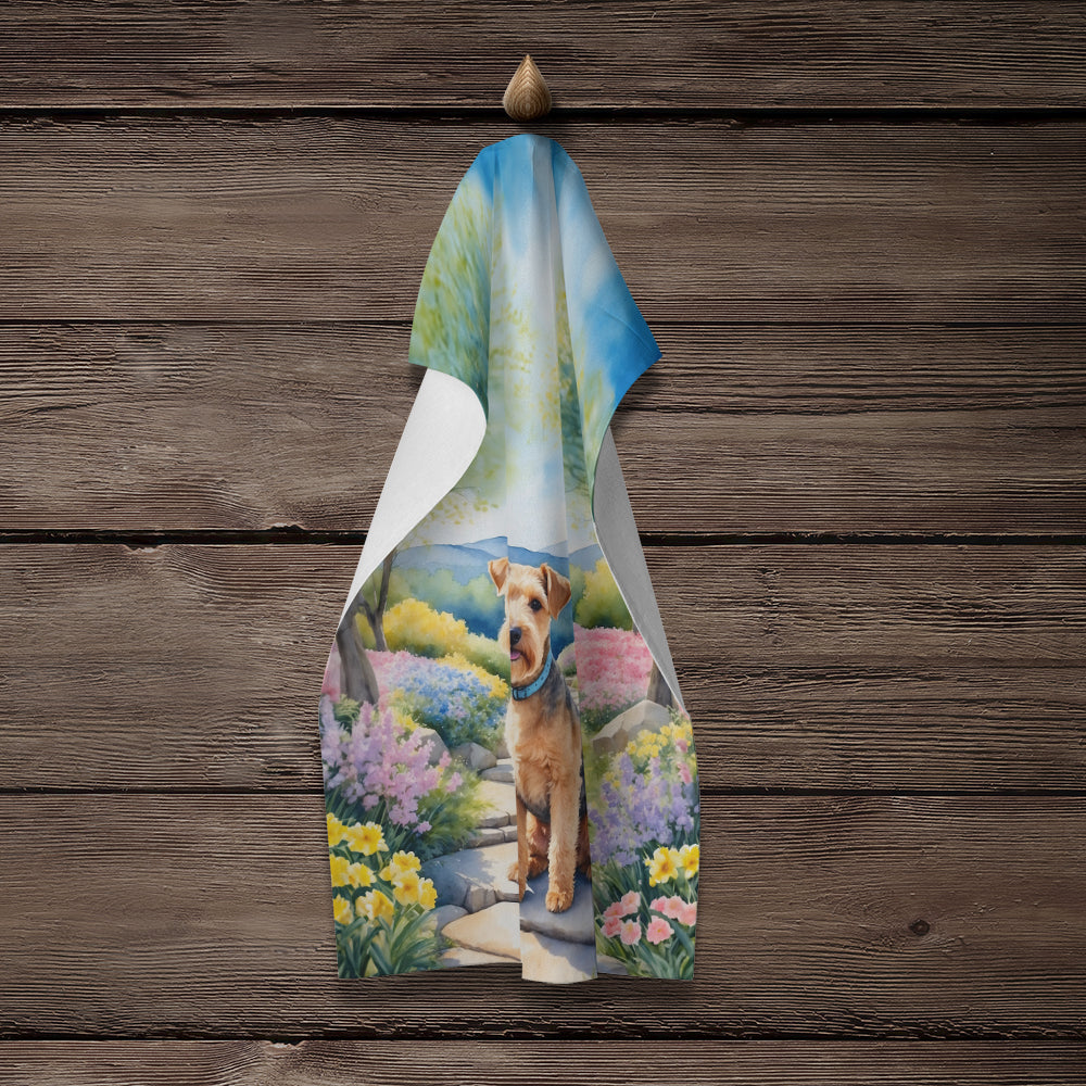 Lakeland Terrier Spring Path Kitchen Towel