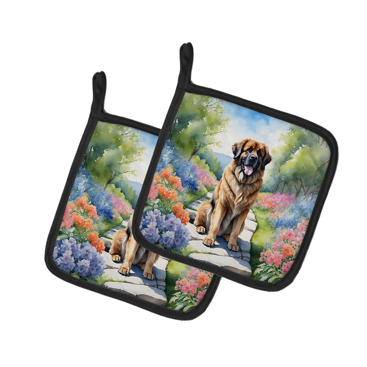 Buy this Leonberger Spring Path Pair of Pot Holders