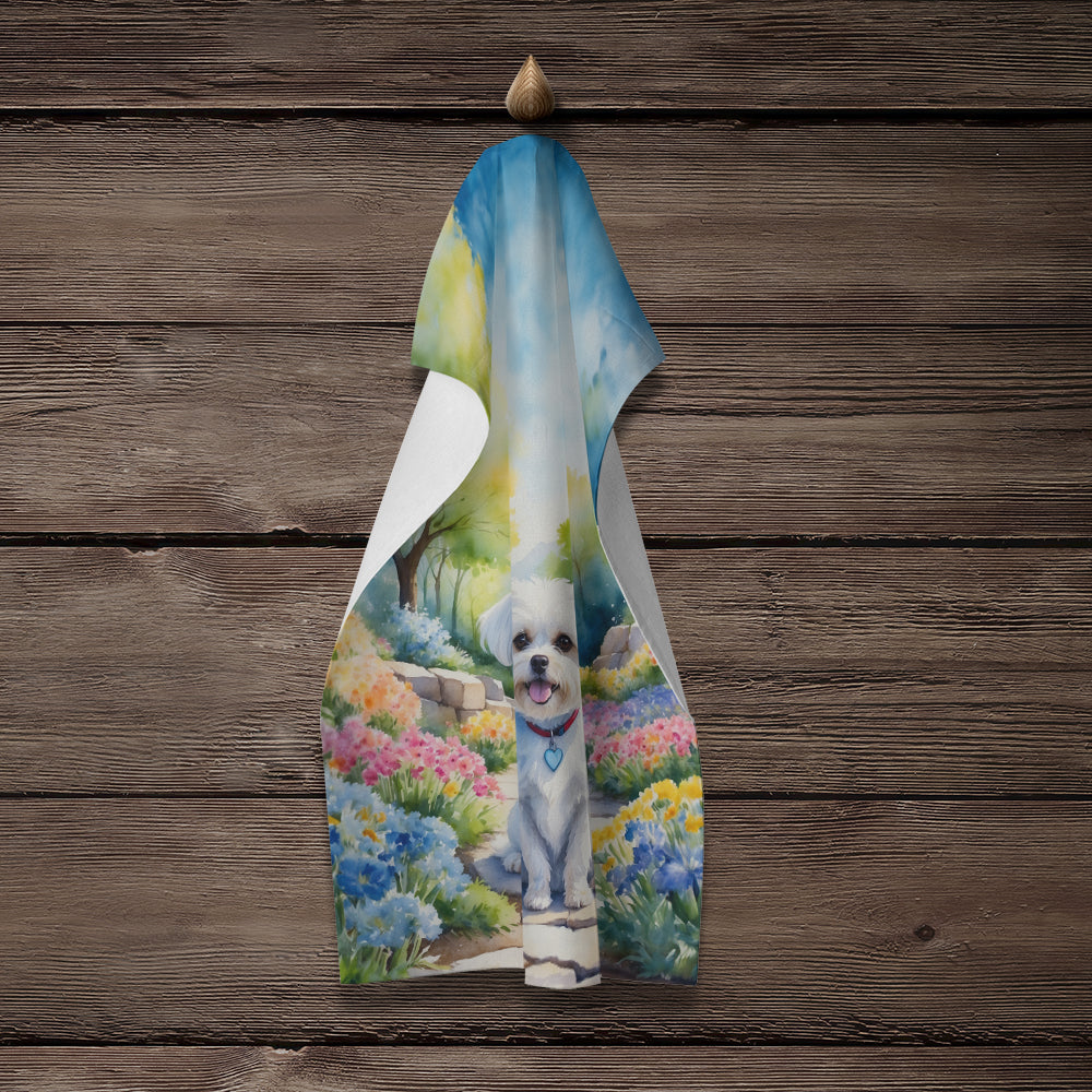 Maltese Spring Path Kitchen Towel