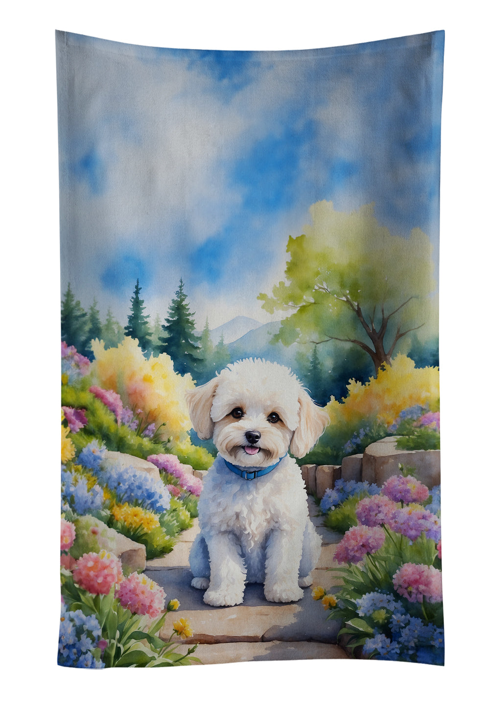 Buy this Maltipoo Spring Path Kitchen Towel