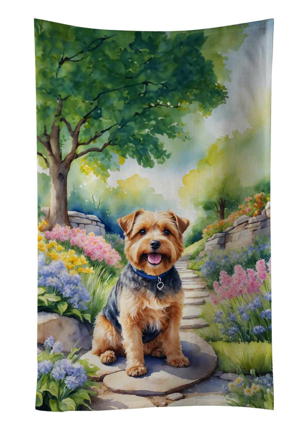 Buy this Norfolk Terrier Spring Path Kitchen Towel