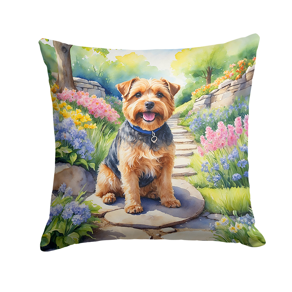 Buy this Norfolk Terrier Spring Path Throw Pillow