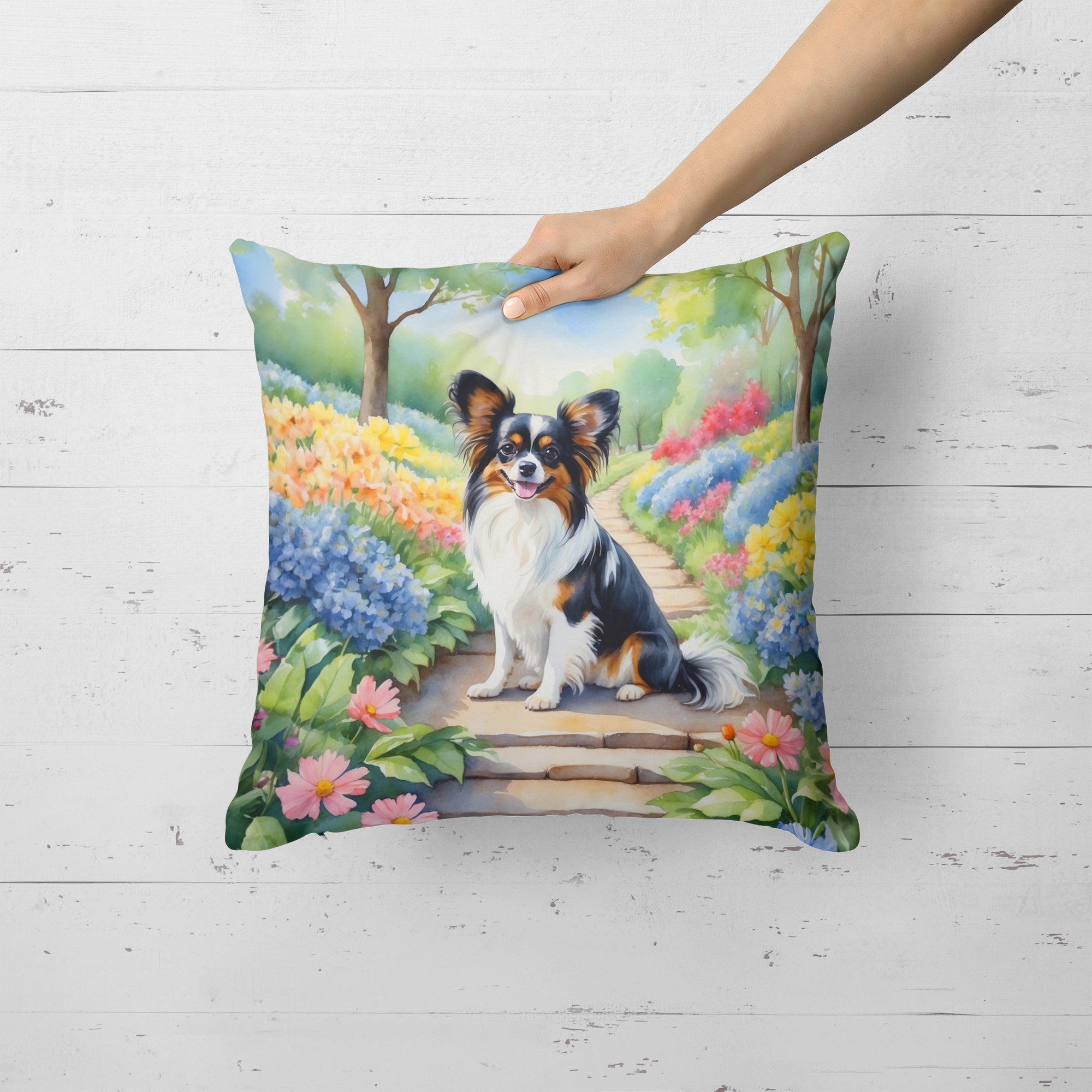 Papillon Spring Path Throw Pillow