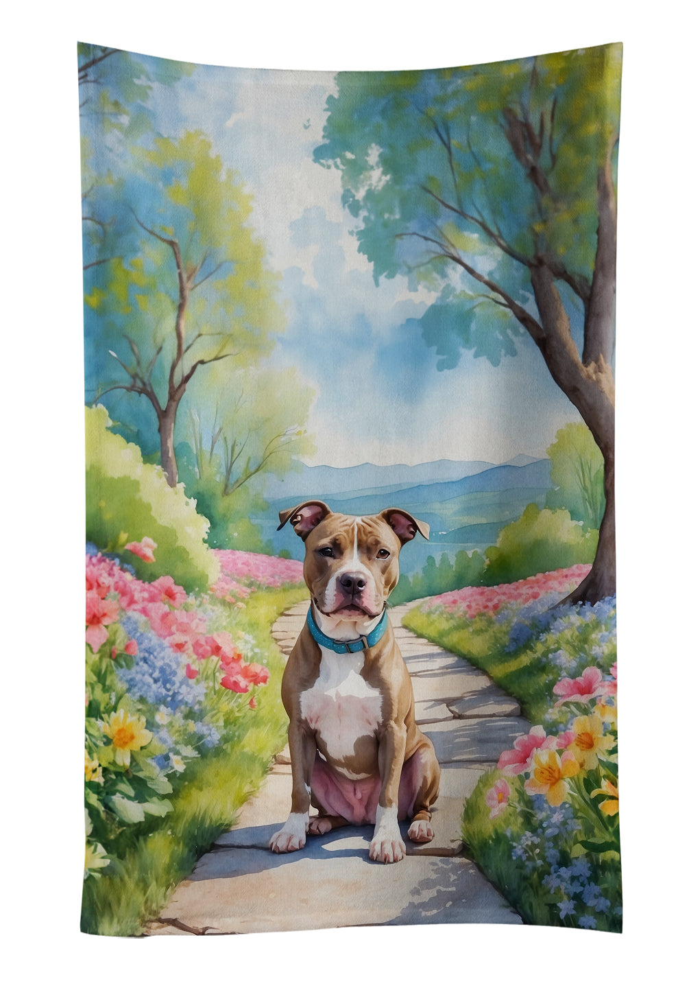 Buy this Pit Bull Terrier Spring Path Kitchen Towel