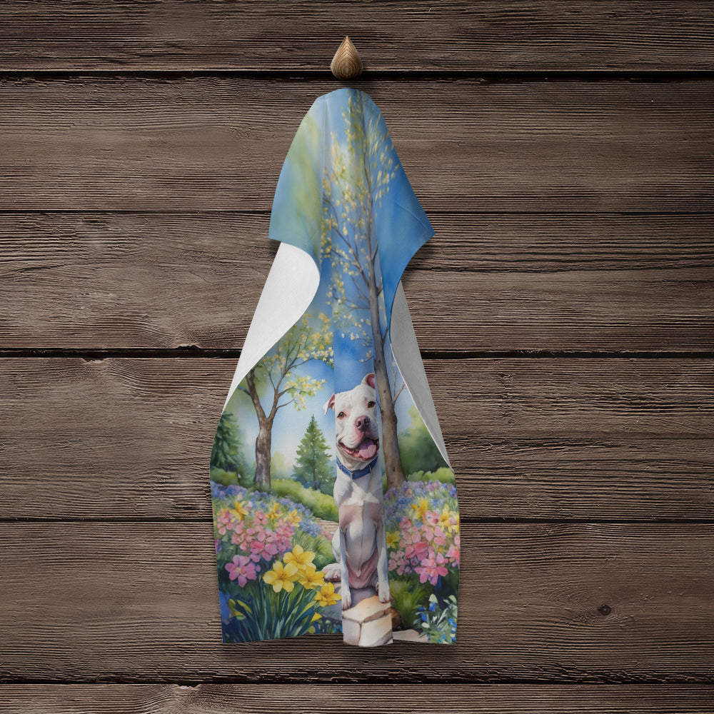 Pit Bull Terrier Spring Path Kitchen Towel