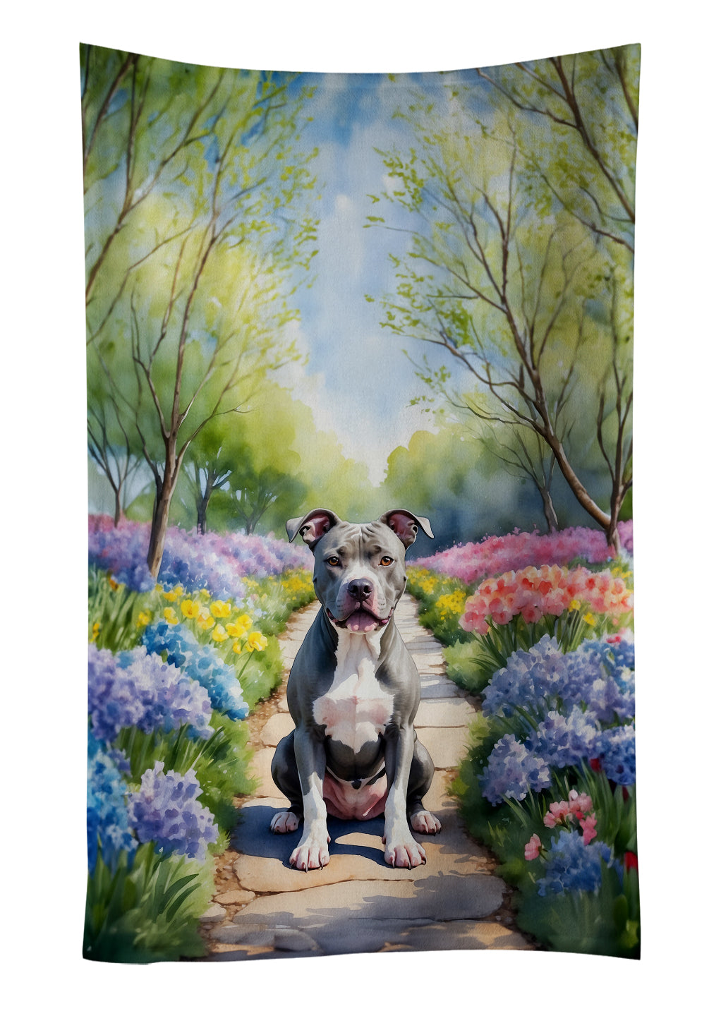 Buy this Pit Bull Terrier Spring Path Kitchen Towel